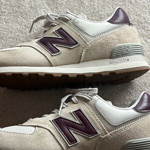 NEW BALANCE WL574RCF MOON BEAN BURGUNDY WOMEN SNEAKERS SIZE 9.5